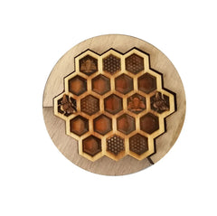 Wooden Crafts Bee Coaster Honeycomb Pad  Living Room Decoration Christmas Insulation Pad Bowl Mat Resin Coaster