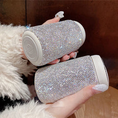 300ml Luxury Rhinestones Stainless Steel Vacuum Flasks Temperature Display Thermos Cup travel Tumbler Water Bottle Coffee Mug