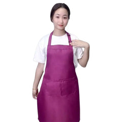 Custom Design Brand Logo Black Unisex Waiter Cooking Restaurant Pocket Printing Adjustable Hanging Neck Men Aprons for Woman