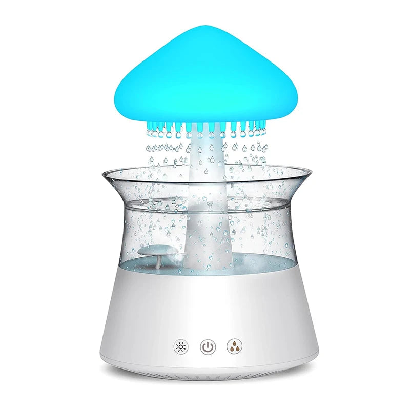 Rain Cloud Electric Air Humidifier 300ml Aroma Diffuser Zen Rain Water Drops Colorful Night Light Humidifier for Home Gift