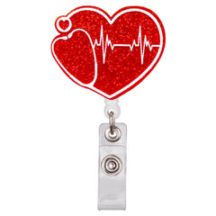 Lovely Cartoon Shiny PVC Medical Nurse Doctor Hospital Retractable Badge Reel Exhibition Name Card Holder Keychains Brooches