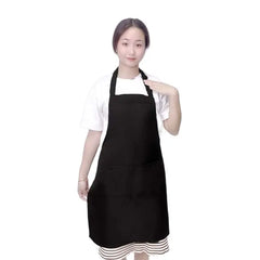 Custom Design Brand Logo Black Unisex Waiter Cooking Restaurant Pocket Printing Adjustable Hanging Neck Men Aprons for Woman