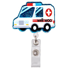 Lovely Cartoon Shiny PVC Medical Nurse Doctor Hospital Retractable Badge Reel Exhibition Name Card Holder Keychains Brooches