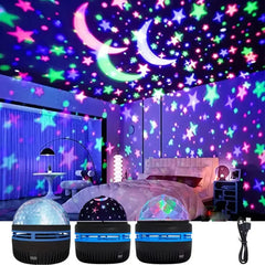 Water Ocean Wave Starry Projector Led Night Light USB Galaxy Creative Romantic Decoration for Home Room Bar Disco DJ KTV Party