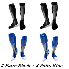 2/3/4 Pairs Compression Socks Knee High Sports Socks Medical Nursing Stockings Varicose Veins Socks Outdoor Cycling Socks