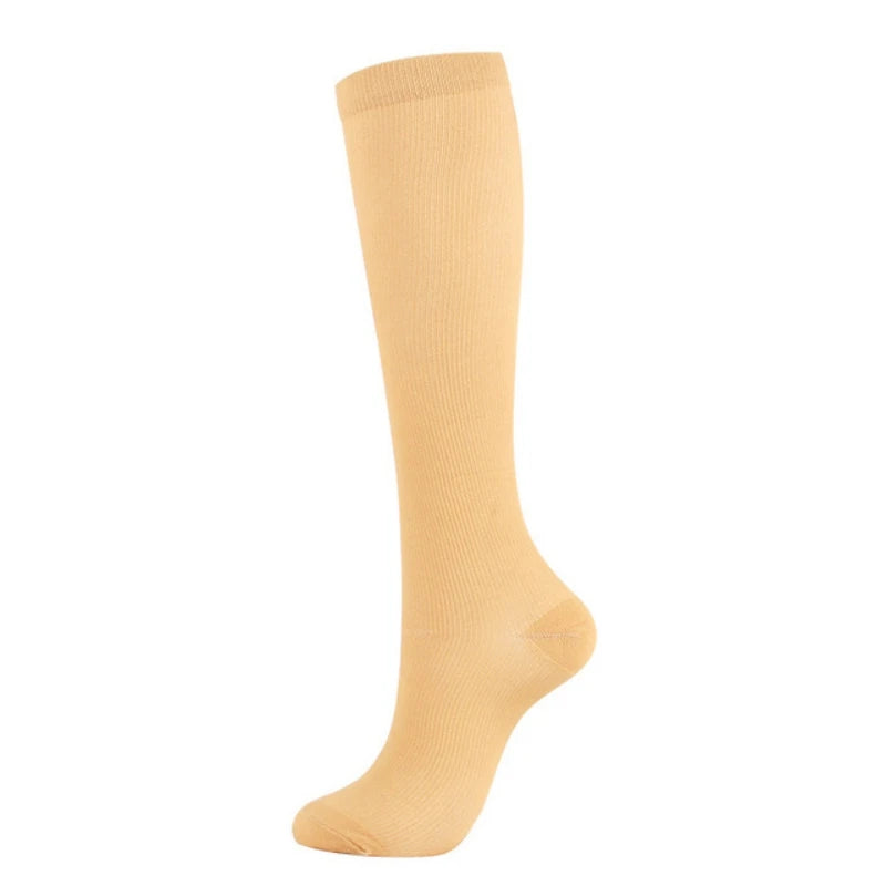 Unisex Socks Compression Stockings Pressure Varicose Vein Stocking Knee High Leg Support Stretch Pressure Circulation Cool Socks