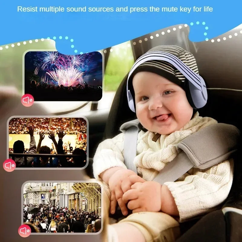 Baby Ear Protection for Babies and Toddlers Noise Reduction Earmuffs Baby Headphones Against Hearing Damage Improves Sleep