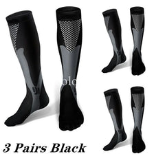 2/3/4 Pairs Compression Socks Knee High Sports Socks Medical Nursing Stockings Varicose Veins Socks Outdoor Cycling Socks