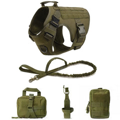 K9 Tactical Military Vest Pet German Shepherd Golden Retriever Tactical  Training Dog Harness and Leash Set For All Breeds Dogs