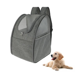 Pet Carrier Backpack Breathable Mesh Puppy Dog Cat Carrying Rucksack Breathable Portable Outdoor Travel Zipper Bag