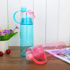 Large Capacity Straight Drink Cup Creative Portable Sports Water Bottle with Sprayer Cup High Capacity Climbing Cycling Gym