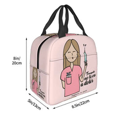 Enfermera En Apuros Doctor Nurse Lunch Bag Women Portable Cooler Thermal Insulated Lunch Box Picnic Storage Food Bento Box