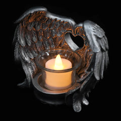 Candles Angel Wings Operated Holder Taper Flameless Decor Flickering Fake Wall Powered Light Memorial Tea Candle snuffer Scented