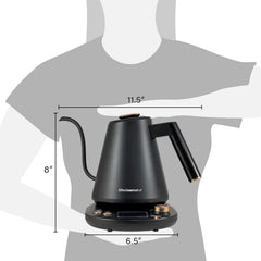 EKT3001 1L Digital #304 Stainless Steel Interior 1200W Kettle Pre-Programmed Temperatures, Keep Warm, Cordless, 360° Base, 90° G