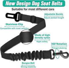 Amazon Car Dog Safety Buckle Pet Thickened Nylon Traction Elastic String Retractable Car Seat Belt Manufacturer