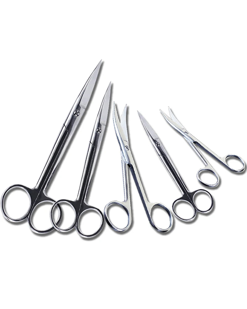 Stainless steel medical scissors Surgical instruments elbow pointed large eye nurse suture removal scissors