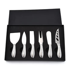 6-Piece Cheese Knives Set for Charcuterie Boards and Cutlery, Stainless Steel Cheese Knife Set Collection