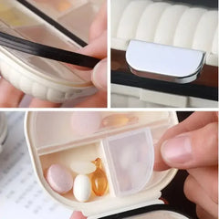 Mini Portable Pill Box Travel for Seven Days Multi Grid Split Package Pills Tablets Sealed Storage Box Pill Organizer Weekly