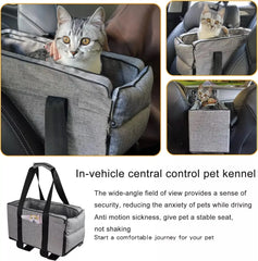 Pet Safety Booster Seat Central Car Seat for Cats Dogs Secure Safety Travel Seat For medium/Small Dog Cat Travel Bag