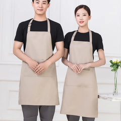 Personalized Women's Kitchen Apron for Woman Men Chef Work Apron for Grill Restaurant Bar Cafes Beauty Nails Studios Logo Design