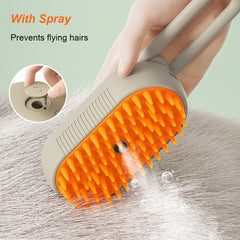 3 in1 Pet Combs Rechargeable Steam Cat Grooming Brush Steamy To Remove Loose Hair Electric Self Cleaning Spray Dog Brush Massage