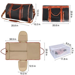 2024 Fashion Large PU Folding Suit Storage Bag Women High Capacity Foldable Travel Bag Travel Sport Outdoor Multi Function Organ