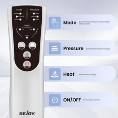 SEJOY Air Compression Leg Massager Heat Circulation Foot and Calf Massage with 3 Modes 3 Intensities Christmas Gifts