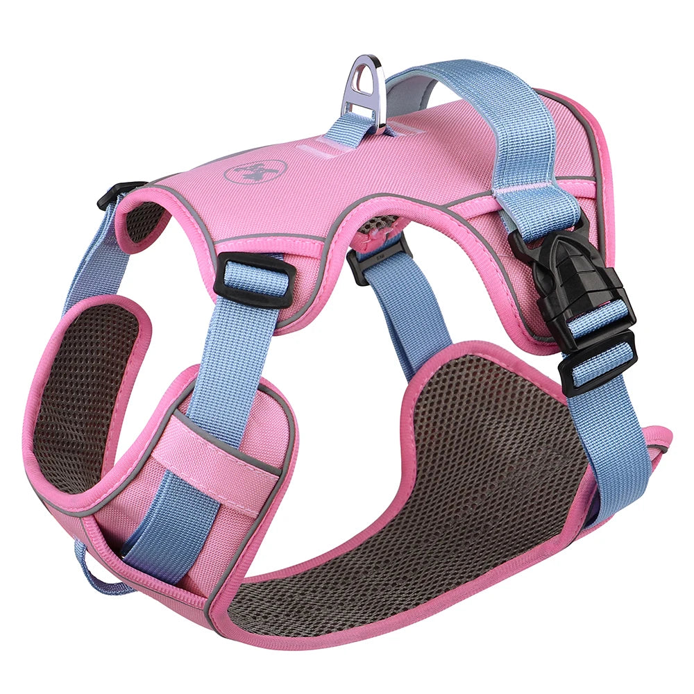 Mesh Breathable Dog Harness Nylon Reflective Dog Harnesses Vest Durable Pet Training Vest Adjustable for Small Medium Large Dogs