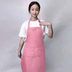 Custom Design Brand Logo Black Unisex Waiter Cooking Restaurant Pocket Printing Adjustable Hanging Neck Men Aprons for Woman