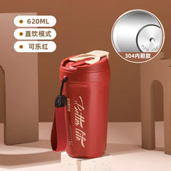 304 double-layer stainless steel thermos cup high color value car coffee cup portable accompanying daily Cup direct drinking cup