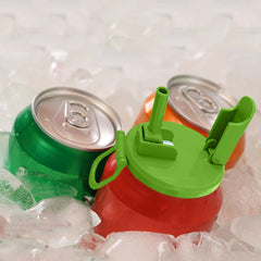 2PCS Soda Can Lids Silicone Straws Can Covers Creative Sealed Soda Cap Reusable Beverage Can Cover for Canned Drinks Beer Juice