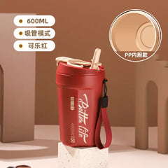 304 double-layer stainless steel thermos cup high color value car coffee cup portable accompanying daily Cup direct drinking cup