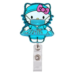 MINISO Lovely Kitty Cats Nurse Doctor Cartoon Hospital Medical Workers Clips Badge Reels Brooches Keychains Name Cards Holders