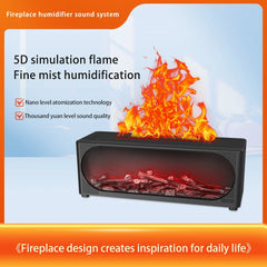 Flame bluetooth humidifier speaker fireplace aromatherapy essential oil diffuser color, with timer remote control, suitable