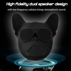 Portable Bluetooth Speaker Dog Shaped Stereo Subwoofer USB Wireless Loudspeaker With Radio Function