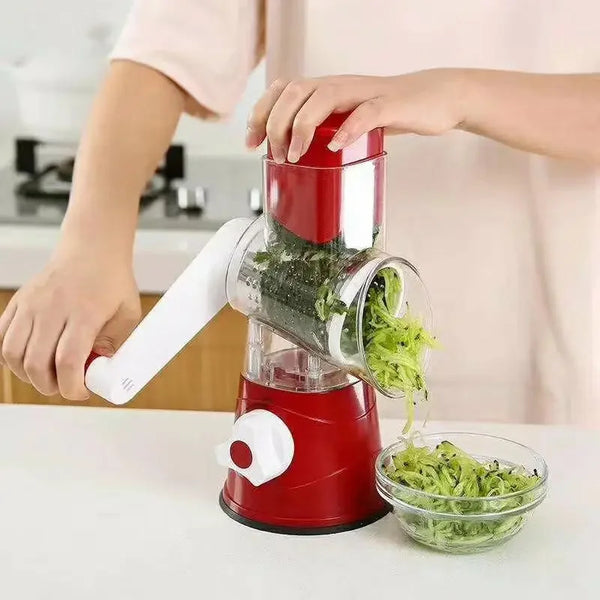 3-in-1 Manual Rotation Vegetable Fruit Slicer Round Cutter Potato Grater Spiralizer Vegetable Chopper Kitchen  Tools