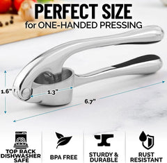 Zinc Alloy Garlic Press Rocker Manual Presser Grinding Tool Kitchen Accessories Garlic Chopper Mincer Crusher