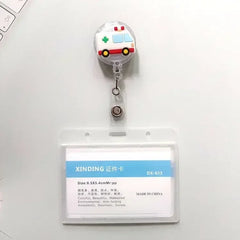 1Pcs Retractable Pull Badge Nurse Cute Badge Reel Clip Badge Holder Doctor ID Card Chain Clips School Student Office