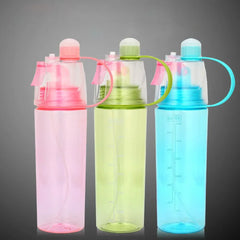 Large Capacity Straight Drink Cup Creative Portable Sports Water Bottle with Sprayer Cup High Capacity Climbing Cycling Gym