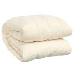 Light Cream Weighted Blanket 55x79 - 13.2 lb Soft Fabric Therapy Blanket for Anxiety Relief