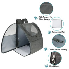 Pet Carrier Backpack Breathable Mesh Puppy Dog Cat Carrying Rucksack Breathable Portable Outdoor Travel Zipper Bag