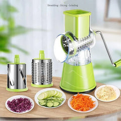 3-in-1 Manual Rotation Vegetable Fruit Slicer Round Cutter Potato Grater Spiralizer Vegetable Chopper Kitchen  Tools