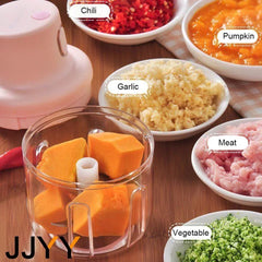 JJYY Portable Electric Food Chopper 100/250ml Mini Garlic Press USB Home Garlic Masher Kitchen Tools