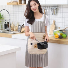 Fashion Cartoon Pig Apron Kitchen Supply Oil-proof Apron Hanging Neck Polyester Antifouling Sleeveless Apron