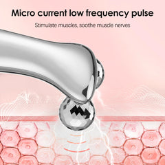 EMS Pulse Face Roller Massager Chin Reducer Microcurrent V-line Face Lift Machine Vibration Electric Facial Massager Tightening