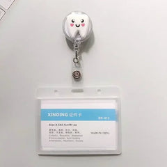 1Pcs Retractable Pull Badge Nurse Cute Badge Reel Clip Badge Holder Doctor ID Card Chain Clips School Student Office