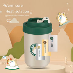 304 double-layer stainless steel thermos cup high color value car coffee cup portable accompanying daily Cup direct drinking cup