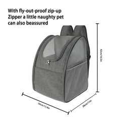 Pet Carrier Backpack Breathable Mesh Puppy Dog Cat Carrying Rucksack Breathable Portable Outdoor Travel Zipper Bag