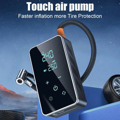 Car Electrical Air Pump 150psi Mini Wireless Touch Screen Tire Inflatable Pump Car Motorcycle Bicycle Inflator Air Compressor