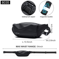 Waterproof Chest Bag, Solid Men's Crossbody Bag, Daily Phone Shoulder Bag, Travel Sports Sling Bag, Trend Men Fanny Pack